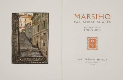 null SUARÈS (André) - JOU (Louis).
Marsiho.
Paris : M.-P. Trémois, [1931]. - In-8,...