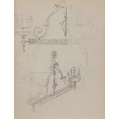 null Gilbert POILLERAT (1902-1988) attribué à
Carnet de dessins originaux au crayon...