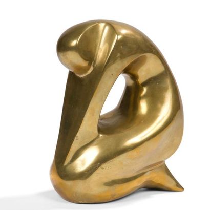 null H. BUREAU (XXe)
Figure agenouillée
Sculpture. Épreuve en bronze poli. Signée...