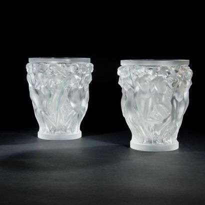 null Maison LALIQUE d’après un modèle René LALIQUE (1860-1945) 
Bacchantes, modèle...