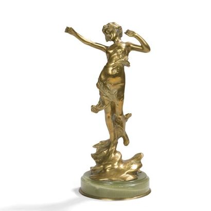 null A MARSEIL (XIXe-XXe)
L’Éveil
Sculpture. Épreuve en bronze doré. Fonte d’édition...