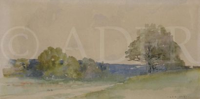 null Luigi LOIR (1845-1916)
Paysage
Aquarelle.
Signée en bas à droite.
10 x 21,5...