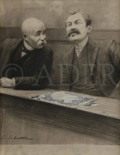 null Louis-Rémy SABATTIER (1863-1935)
Georges Clemenceau et Aristide Briand à l’Assemblée...