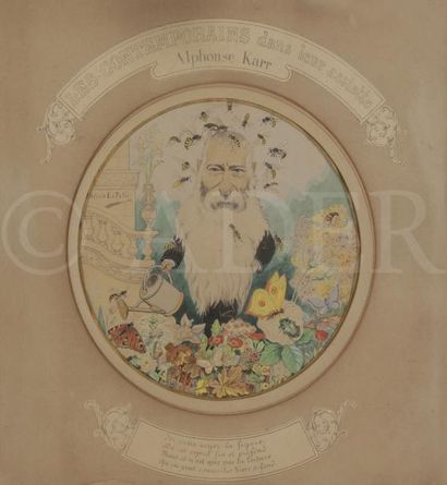 null Alfred LE PETIT (1841-1909)
Les Contemporains dans leur assiette - Alfonse Karr
Encre...