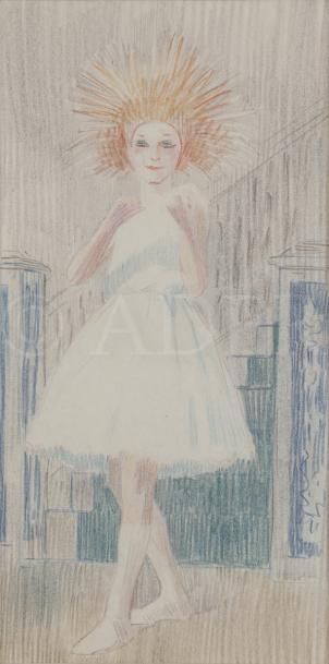 null René-Georges Hermann, 
dit HERMANN-PAUL (1864-1940)
Jeune fille costumée
Crayons...