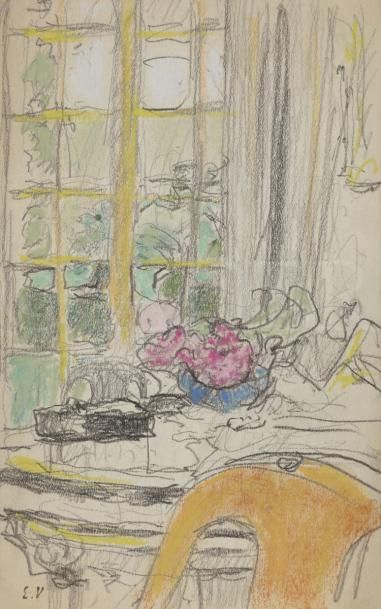 null Édouard VUILLARD (1868-1940)
La fenêtre au Château des Clayes, vers 1925-1930
Pastel...
