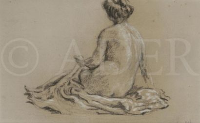 null Ker-Xavier ROUSSEL (1867-1944)
Femme assise de dos sur un drap, vers 1900-1905
Pierre...