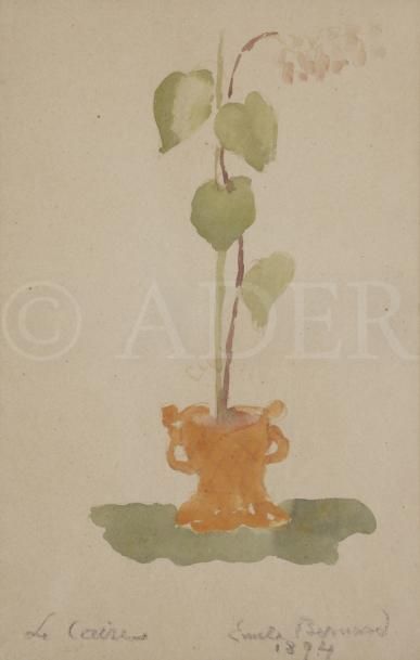 null Émile BERNARD (1868-1941)
Orchidée, 1894
Aquarelle.
Signée, datée et située...