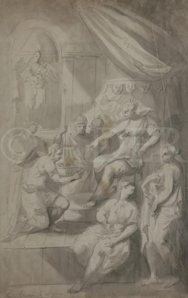 null François BOITARD (1670-1715)
Scène d’histoire ancienne
Plume et encre noire,...