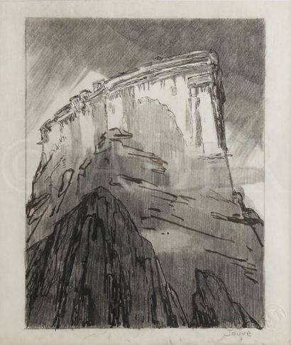 null Paul JOUVE (1880-1973)
Mont Athos, monastère de Simonos Petra, vers 1917
Encre...