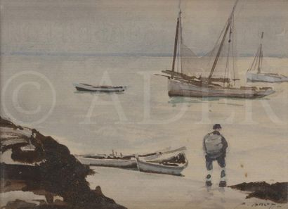 null Pierre BRETTE (1905-1961)
Bord de mer à Chausey
Deux aquarelles.
Signées et...