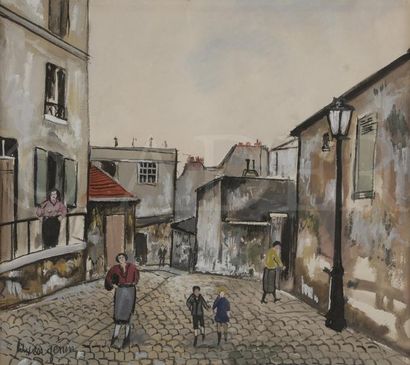 null Lucien GENIN (1894-1953)
Rue à Montmartre
Gouache.
Signée en bas à gauche.
32...