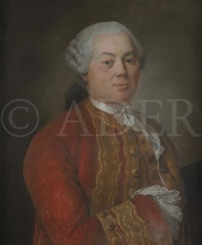 null ÉCOLE FRANÇAISE du XVIIIe siècle
Portrait d’homme à la redingote rouge
Pastel.
(Quelques...