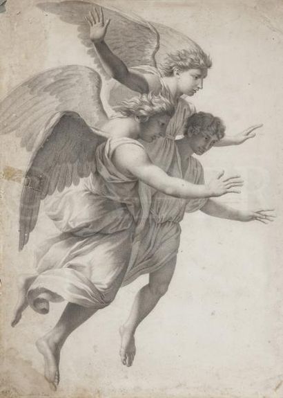 null Edme-Gratien PARIZEAU (1783-?)
Étude d’un groupe d’anges d’après un maître
Crayon...