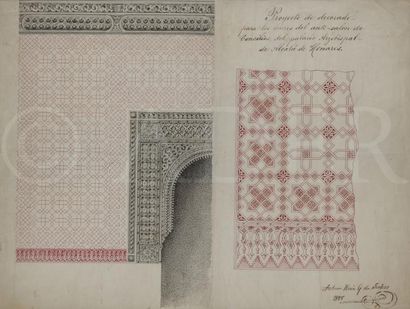 null Antonio Ruiz de SALCES (1820-1899)
Projet d’architecture pour le Palace d’Alcala...