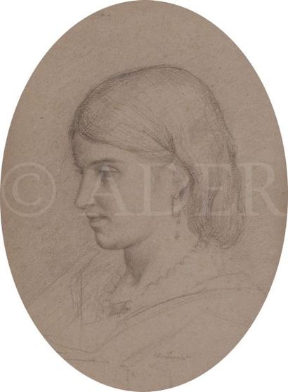null Henri-Joseph DUBOUCHET (1833-1909)
Portrait de jeune fille
Crayon noir sur papier...