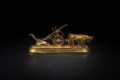 null Quatre modèles miniatures représentant des instruments aratoires.
XIXe siècle
H....