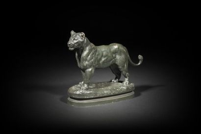 null Antoine-Louis Barye (1795-1875)
Lionne d’Algérie
Epreuve posthume en bronze...