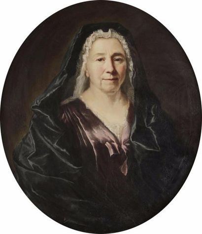 null Hubert DROUAIS 
(Pont Audemer 1699 - Paris 1767) 
Portrait de Madame de la Roquette...