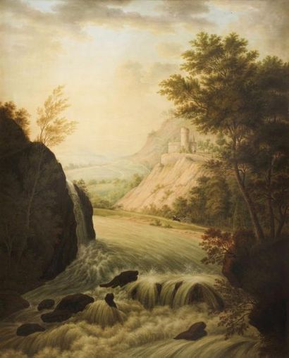 null Attribué à Ursula Magdalena REINHEIMER née PRESTEL (1777 - 1845)
La cascade
Cuivre...
