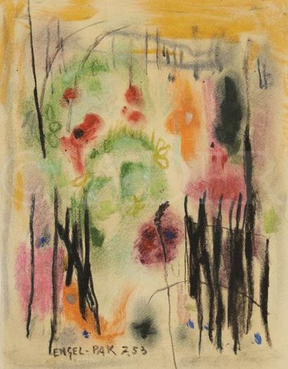 null Ernest ENGEL-PAK [belge] (1885-1965)
Composition, 1953
Crayons gras.
Signé et...