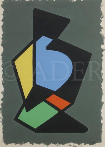 null Émile LAHNER (1893-1980)
Composition
Gouache.
Porte le cachet de la signature...