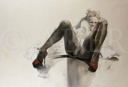 null Barbara SIPOS (née en 1969)
L’Ingénue, 2007
Technique mixte sur toile.
Signée...