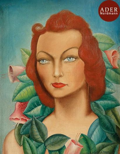 null Félix LABISSE (1905-1982)
Ève fleurie, 1935
Huile sur toile.
Signée en bas à...