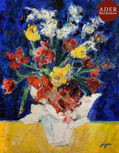 null Bernard LORJOU (1908-1986)
Vase de fleurs, vers 1955-57
Huile sur toile.
Signée...