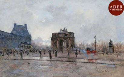 null Siebe Johannes TEN CATE (1858-1908)
Paris, temps orageux sur l’Arc de Triomphe...