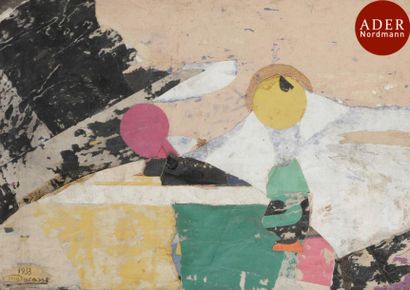 null Joseph LACASSE [belge] (1894-1975)
Composition, 1933
Collage et papier lacéré...