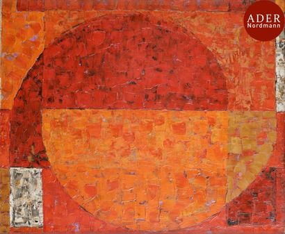 null *Alexandre ISTRATI [roumain] (1915-1991)
Composition, vers 1952
Huile sur toile.
Signée...
