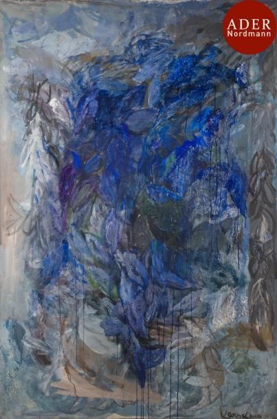 null Ida KARSKAYA [russe] (1905-1990)
Les Feuilles bleues, 1972-82
Huile sur toile.
Signée...