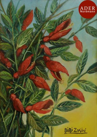 null Bibi ZOGBE [libanaise] (1890-1973)
Flor de Ceibo
Huile sur isorel.
Signée en...