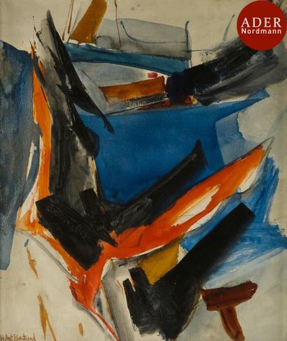 null Huguette ARTHUR BERTRAND (1922-2005)
Composition, 1963
Huile sur toile.
Signée...