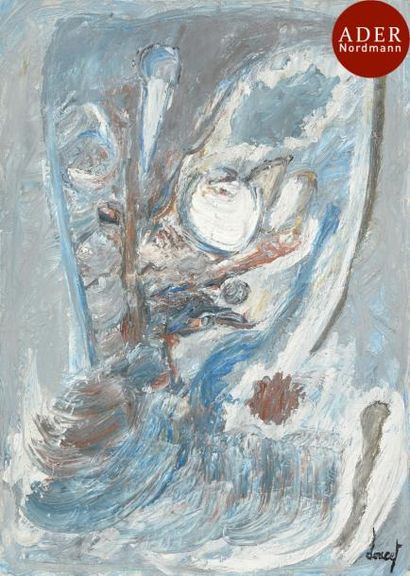 null Jacques DOUCET (1924-1994)
La Vague, 1965
Huile sur toile.
Signée en bas à droite.
Signée...