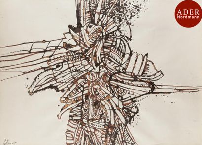 null Victor LAKS (1924-2011)
Composition, 1965
Encre.
Signée et datée en bas à gauche.
75...