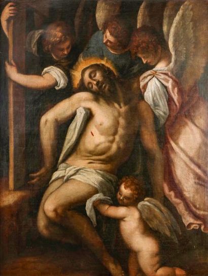 null Attribué à Jacopo NEGRETI dit PALMA il GIOVANE (1544 - 1628)
Le Christ soutenu...
