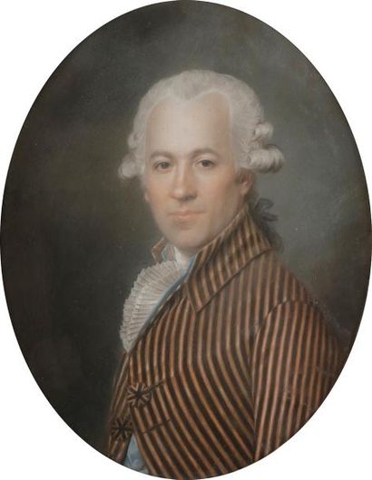null Attribué à Aleksander KUCHARSKI (1741 - 1819)
Portrait présumé de Monsieur Bardot
Pastel.
Porte...