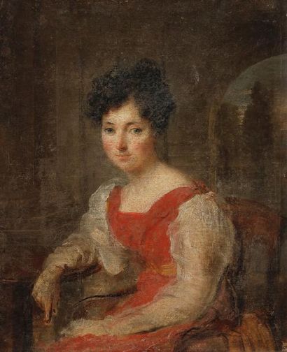 null École FRANçAISE vers 1820
Portrait de jeune fille assise
Papier marouflé sur...