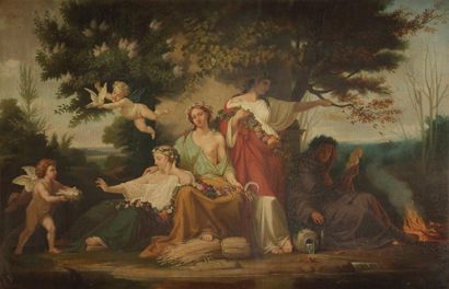 null Félix FOSSEY (Paris 1826 - 1895)
Les Quatre saisons
Sur sa toile d’origine
53,5...