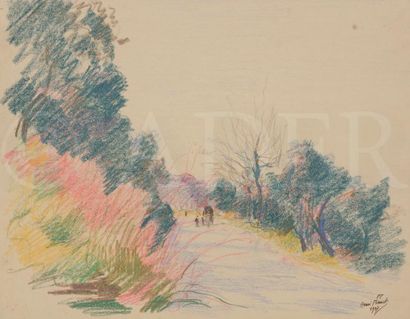 null Henri FRANCK (1877-1957)
La Route à Rimiez, le matin, Nice, 1927
Crayons de...