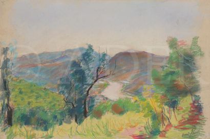 null Henri FRANCK (1877-1957)
Le Paillon et les montagnes vus du Cap de Croix, Nice,...