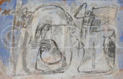 null Albert BITRAN [franco-turc] (né en 1929)
Composition, 1965
Gouache.
Signée et...