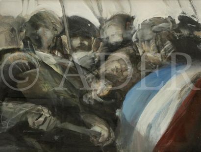 null François ANTON (né en 1944)
Révolution, vers 1989
Huile sur toile.
Signée en...