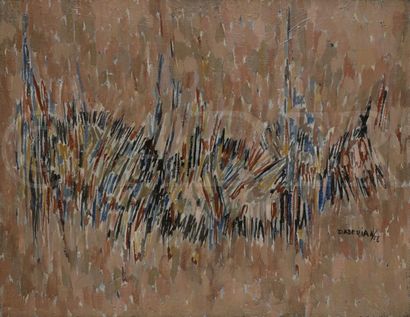 null Dikran DADERIAN (né en 1929) 
Composition, 1958
Huile sur toile.
Signée et datée...