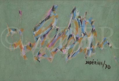 null Dikran DADERIAN (né en 1929) 
Composition, 1970
Huile sur panneau.
Signée et...
