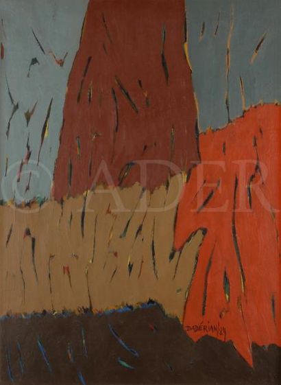 null Dikran DADERIAN (né en 1929) 
Composition, 1984
Huile sur toile.
Signée et datée...