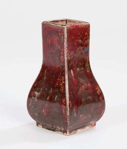null 8595_250
ENSEMBLE DE 3 ŒUVRESPierre-Adrien DALPAYRAT (1844-1910)- Vase quadrangulaire...