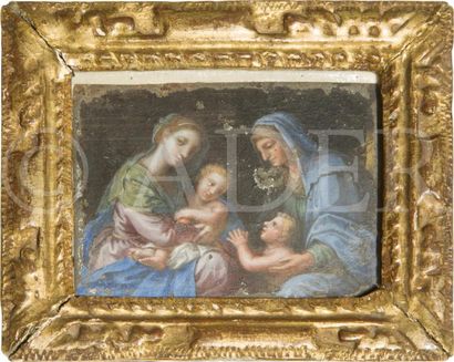 null La Vierge, l’enfant Jésus, Ste Anne et St Jean-Baptiste
Petite peinture à l’huile...